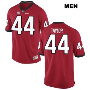 Men's Georgia Bulldogs NCAA #44 Juwan Taylor Nike Stitched Red Authentic College Football Jersey XXP3454BS